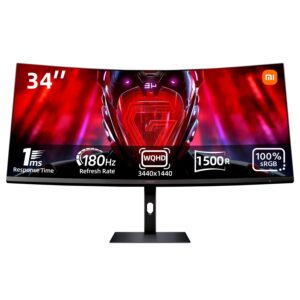 مانیتور گیمینگ شیائومی مدل Xiaomi Curved Gaming Monitor 34 Inch G34WQi 2024