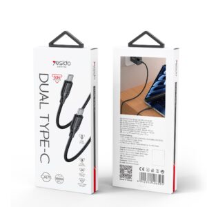 کابل TYPE-C به TYPE-C یسیدو YESIDO CA175 طول 1متر 60W